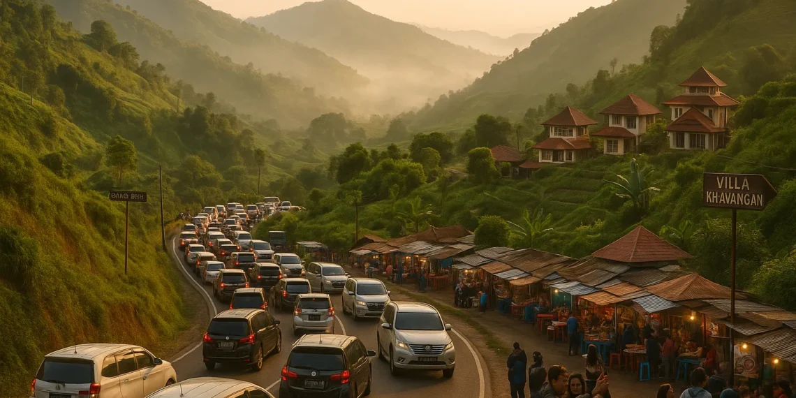Lonjakan Wisata di Puncak 2 Sukamakmur Bogor Saat Libur Panjang Antara Kemacetan dan Peluang Investasi